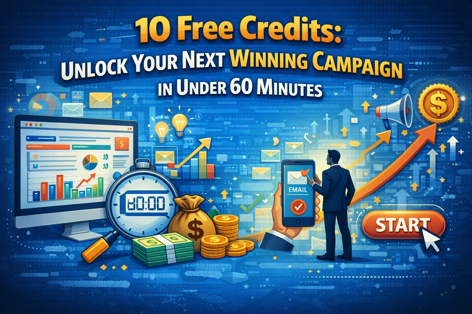 10 Free Credits: Unlock Your Next Winning Campaign in Under 60 Minutes